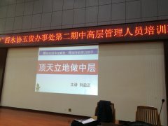 刘启正老师走进玉林自来水公司《顶天立地做中层》专题培训