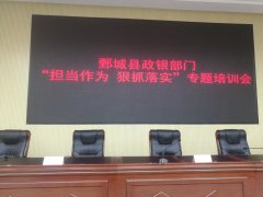 刘启正老师走进鄄城政府金融部门《担当作为，狠抓落实》专题培训